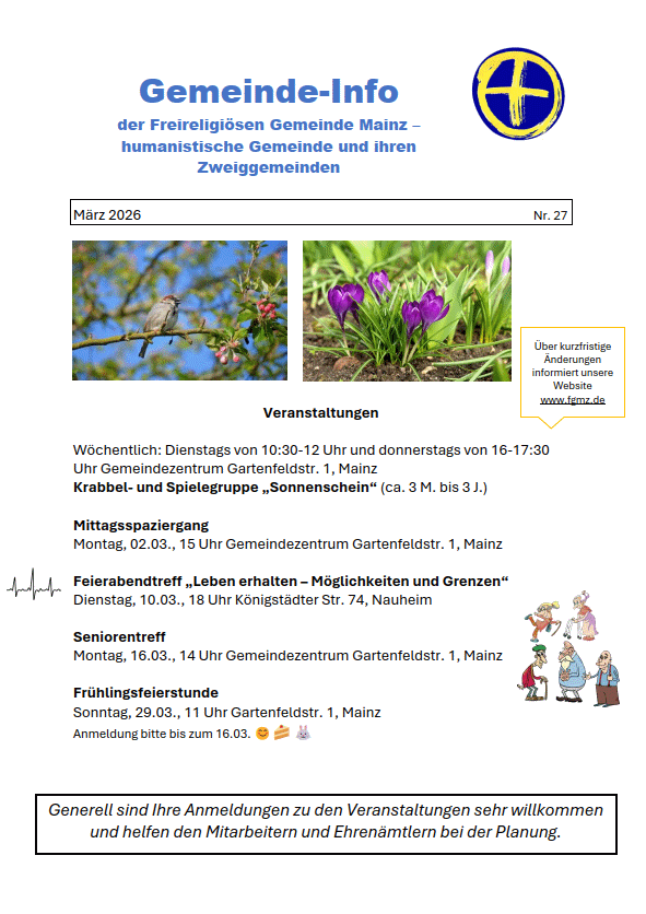 Gemeindeinfo der Freireligiösen Gemeinde